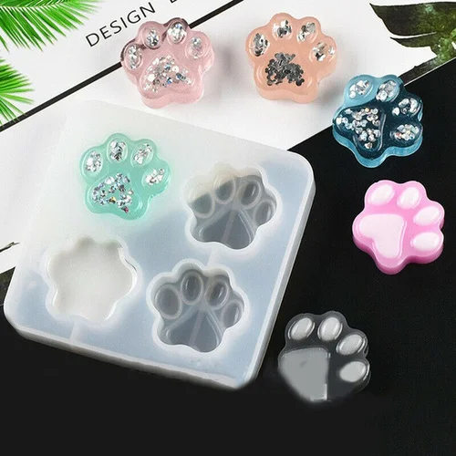 

Lovely Dog Cat Paw Fondant Sugarcraft Cake Silicone Mold Chocolate Baking Mould Pudding Cookie Soap Molds Kitchen tools