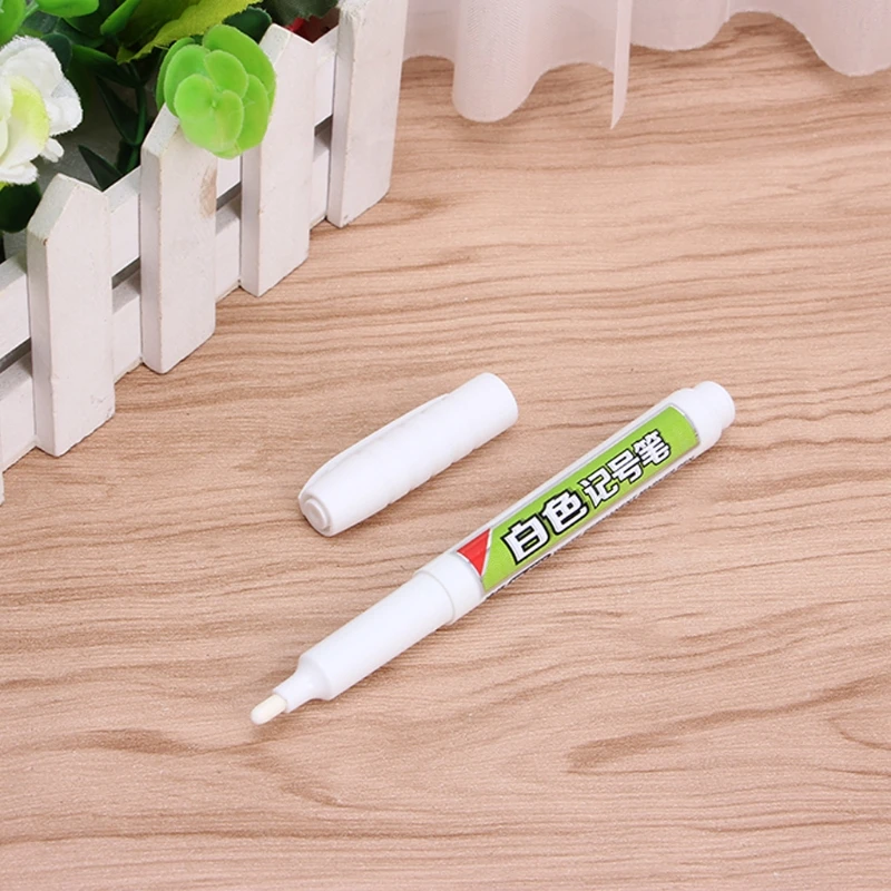 

W3JD 1Pc Waterproof Permanent White Ink Marker Paint Pen Stationery Art Writing Tools