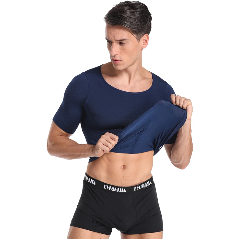 Be-In-shape мужской жилет для похудения тела футболки для занятий спортом корректирующая осанка контроль живота компрессионное мужское моделирующее нижнее белье корсет