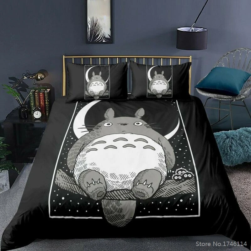 

Anime My Neighbor Totoro 3D Printed Bedding Set Twin Full Queen King Comforter Cover / Duvet Cover Set Home Textile for Bedroom