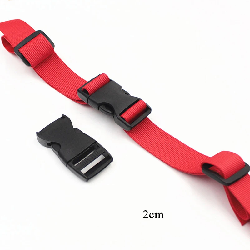 red 2cm 1 шт. уличный Кемпинг тактический рюкзак нагрудный ремень лямки Регулируемый двойной релиз пряжки детали для сумок аксессуары - Цвет: red 2cm