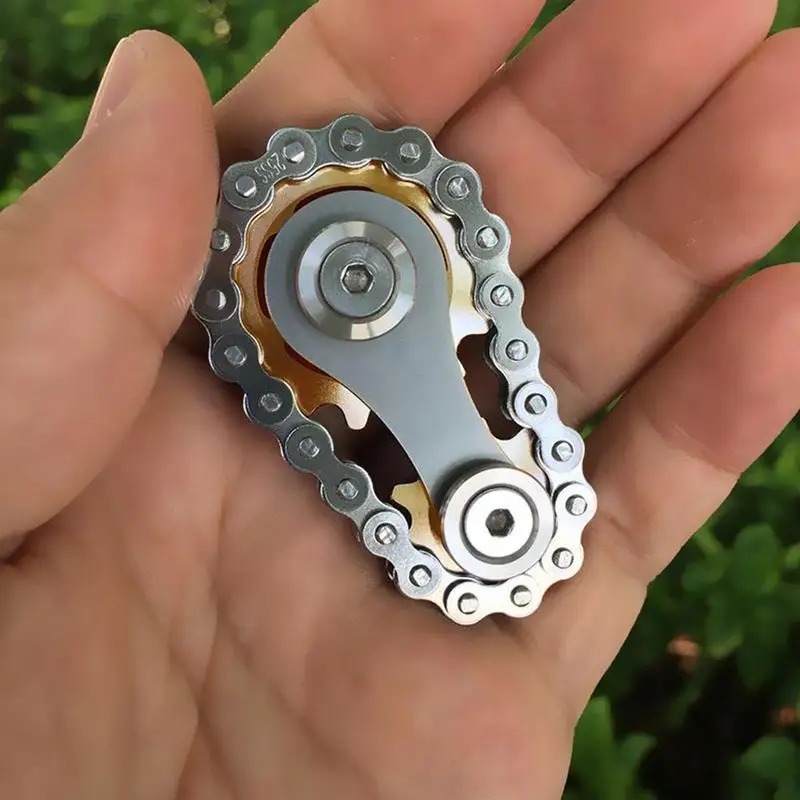 

Sprockets Flywheel Fingertip Gyro Sprockets Chains Spinner Gear Roadbike Chain Gyro Sproket Metal Toy D1G7