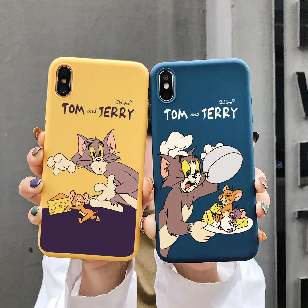 

Disney Cat and Mouse Mobile Phone Shell for iPhone for Iphone12mini/12promax/11 Drop-Resistant 6splus/7/8P/X Mobile Phone Case