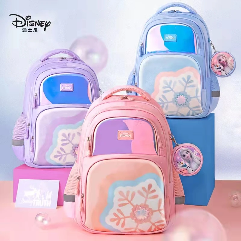Школьный портфель Disney «Холодное сердце» для девочек, ортопедический рюкзак на плечо для учеников начальной школы Эльзы и Анны, большая вмес...