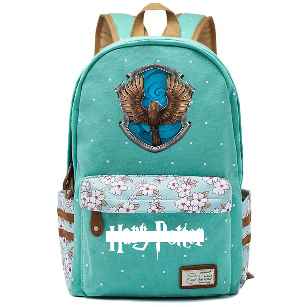 F0301 Горячая Волшебная школа Ravenclaw Орел детская школьная сумка для девочек Женская сумка рюкзак для подростков холщовый женский рюкзак - Цвет: F03-26