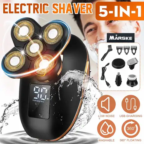 Многофункциональный набор для ухода электробритва для сухой и влажной уборки для мужчин электрическая бритва перезаряжаемая бритва для бр...