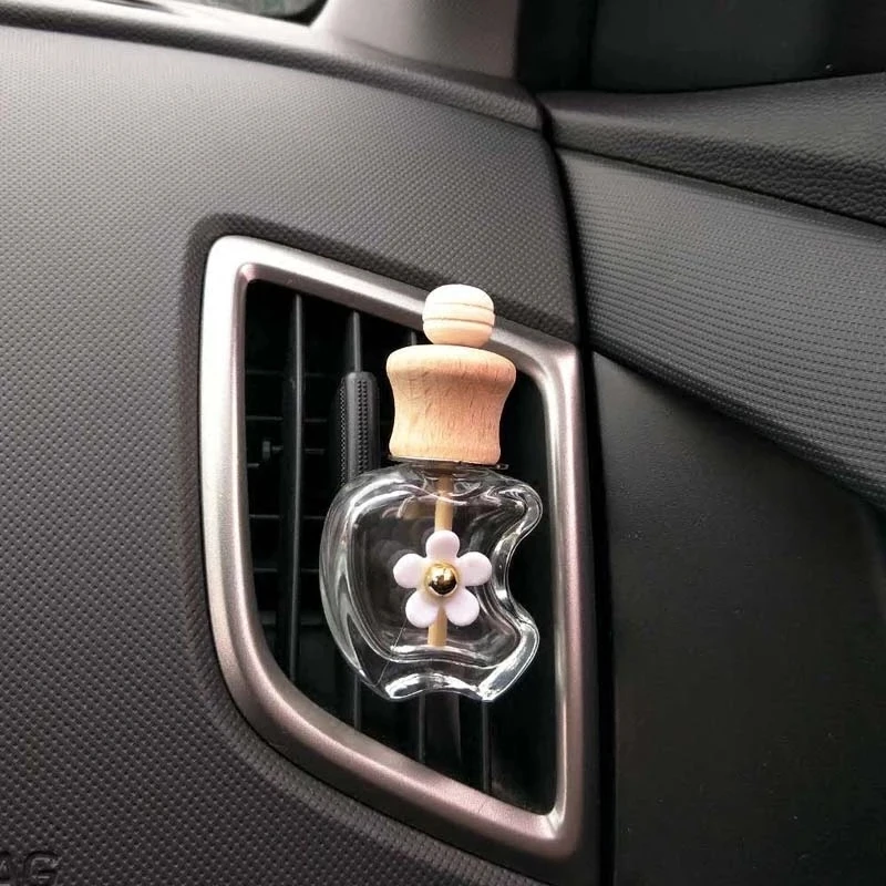 Пустой стеклянный флакон зажим для автомобильной вентиляционной решетки