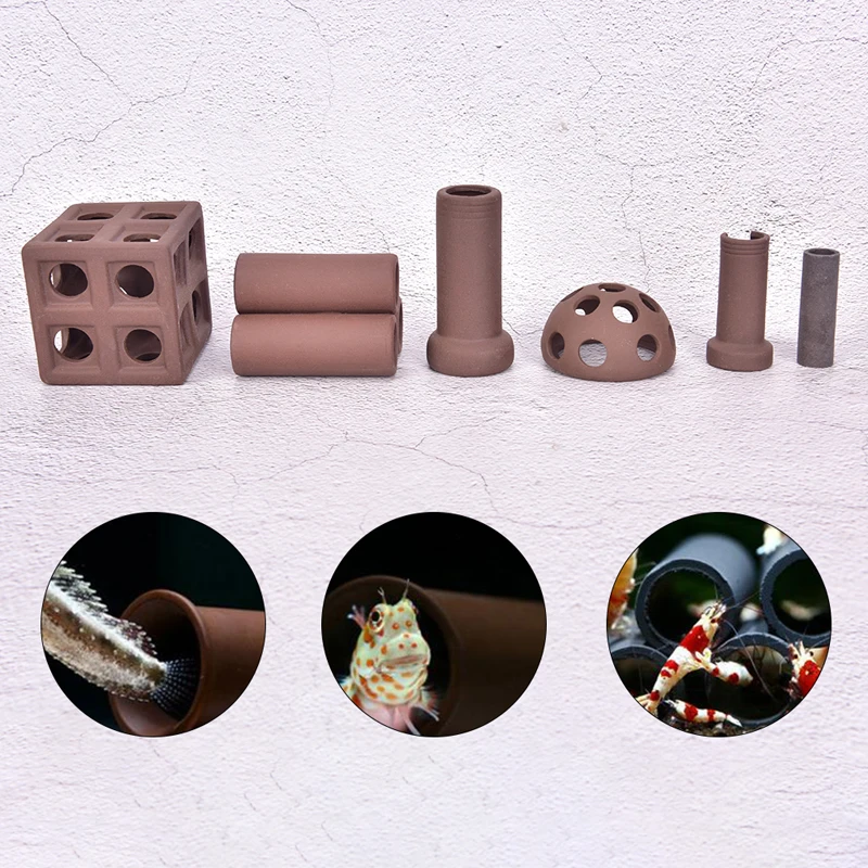 Керамическое аквариумное украшение домик для креветок керамика Скорпион