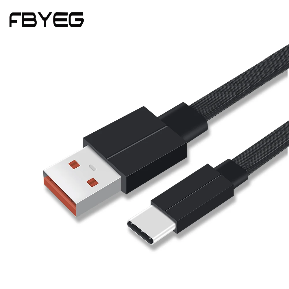 Кабели для передачи данных FBYEG 3A USB Type C плоский провод кабель Micro быстрая зарядка