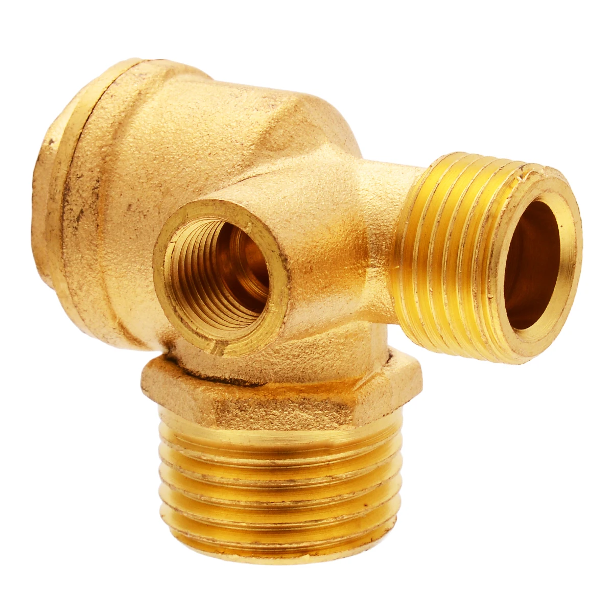 Латунный 3 портовый воздушный компрессор клапан 90 градусов обратный с резьбой