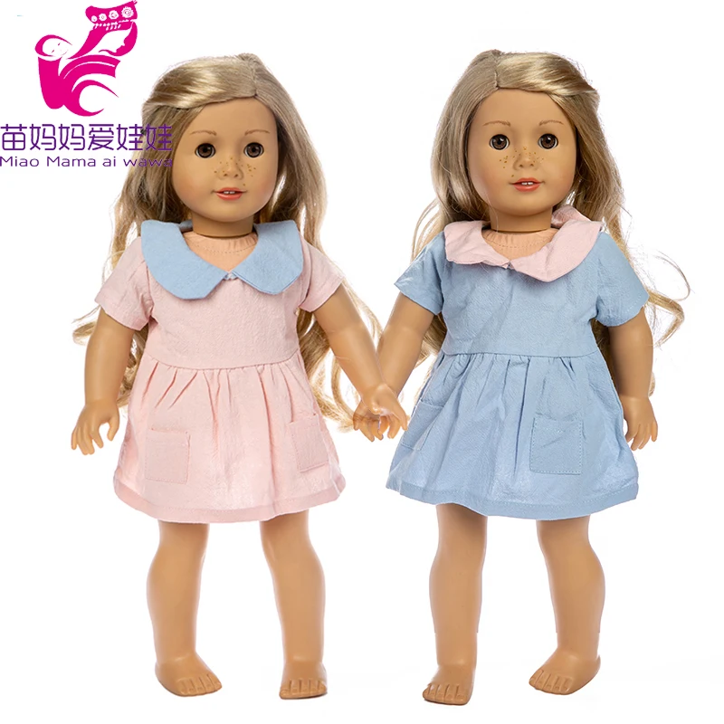 Джинсовое платье для кукол одежда подходит новорожденных 43 см пальто 18 дюймов 45