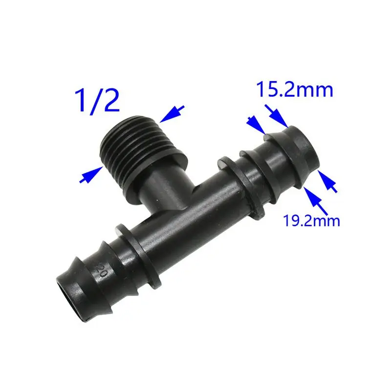 Мужской шланг от 1/2 до 3/4 тройник с зазубриной 20 мм 2 шт.|Соединители для садового