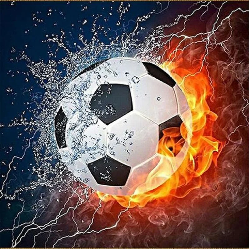 

5d Diy Diamond Mosaic Sale Soccer Pictures By Rhinestones Diamond Painting Football Diamond Embroidery Sale Full Round Drill Set