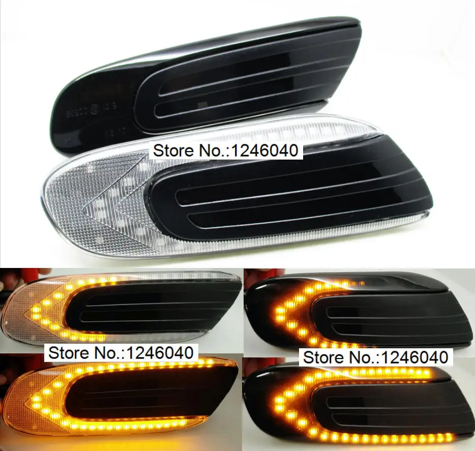 2 шт. светодиодный динамический боковой маркер повторитель сигнала поворота светильник последовательный