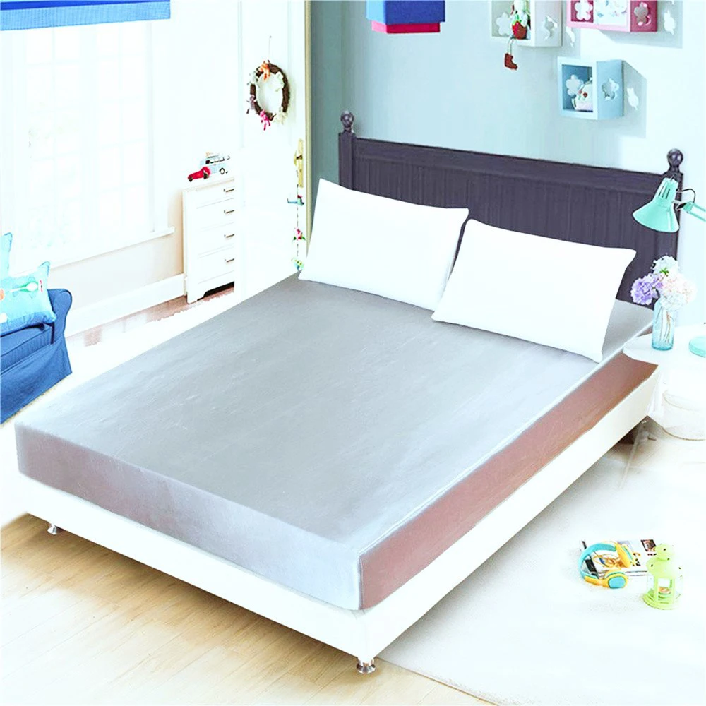 Смоделированные атласные шелковые простыни на эластичных сплошной цвет Матрас