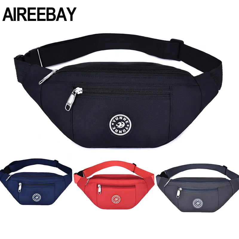 AIREEBAY дорожная сумка для мужчин барсетка сумка для женщин Повседневная поясная сумка большая емкость 3 кармана для девочек поясные сумки