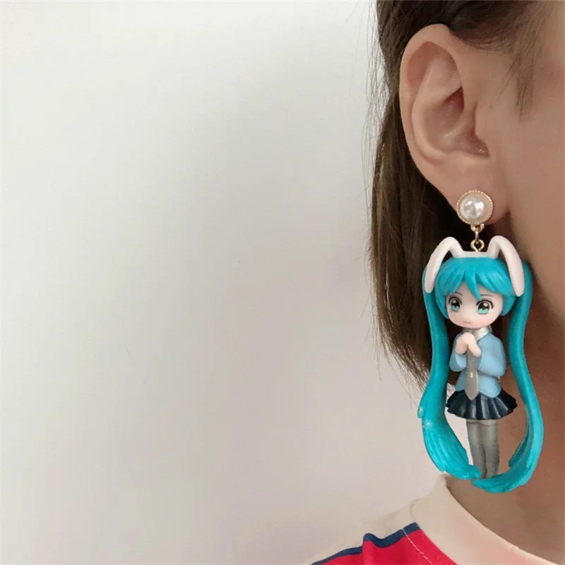 Длинные серьги милые асимметричные красивые для девушек жемчужные ногтей женщин