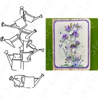 watering can flowerpot pattern clear stamps for making painting card decoration scrapbooking no metal cutting dies new arrival