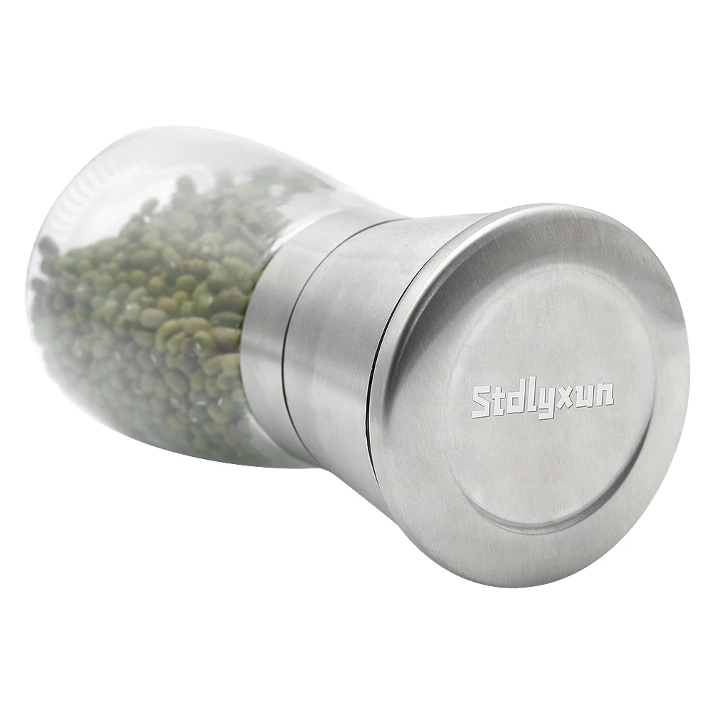 

2PCS Stainless Steel Mill Spice Salt and Pepper Grinder Portable Cooking Tool Porcelain Grinding Core Mill Kitchen Accessories