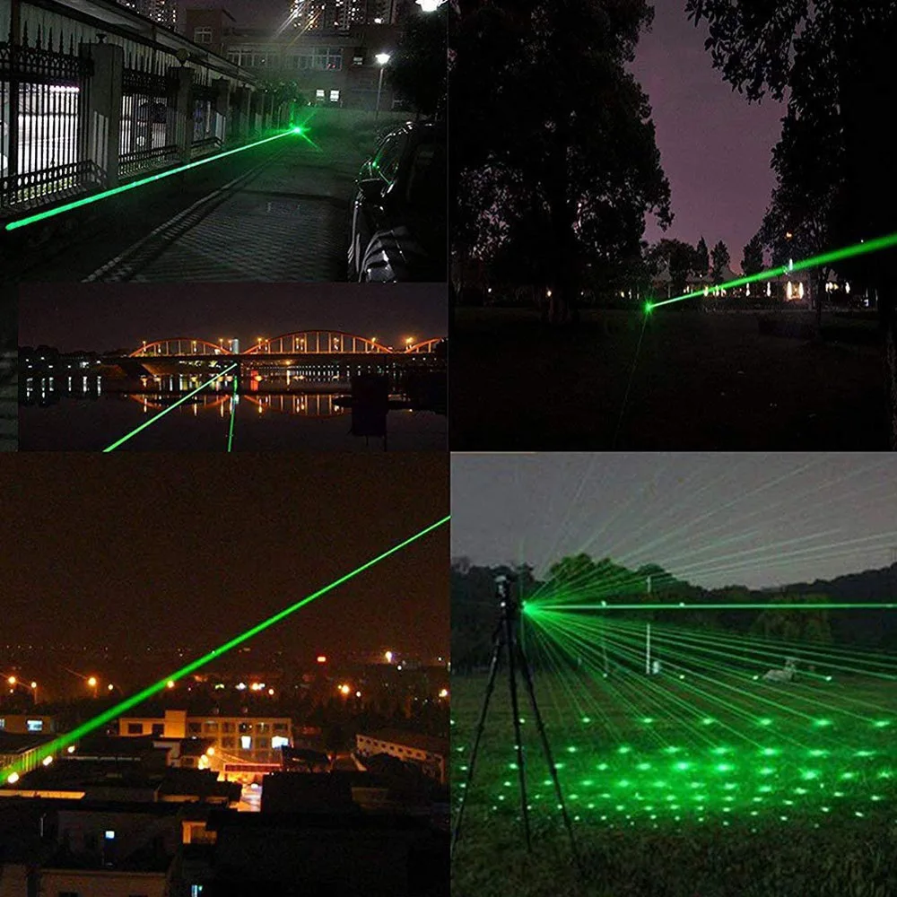 

Hunting High Power Green lasers Pointer Adjustable Focus Burning Green Laser Pen 532nm 500 to 10000 meters Lazer 009 range