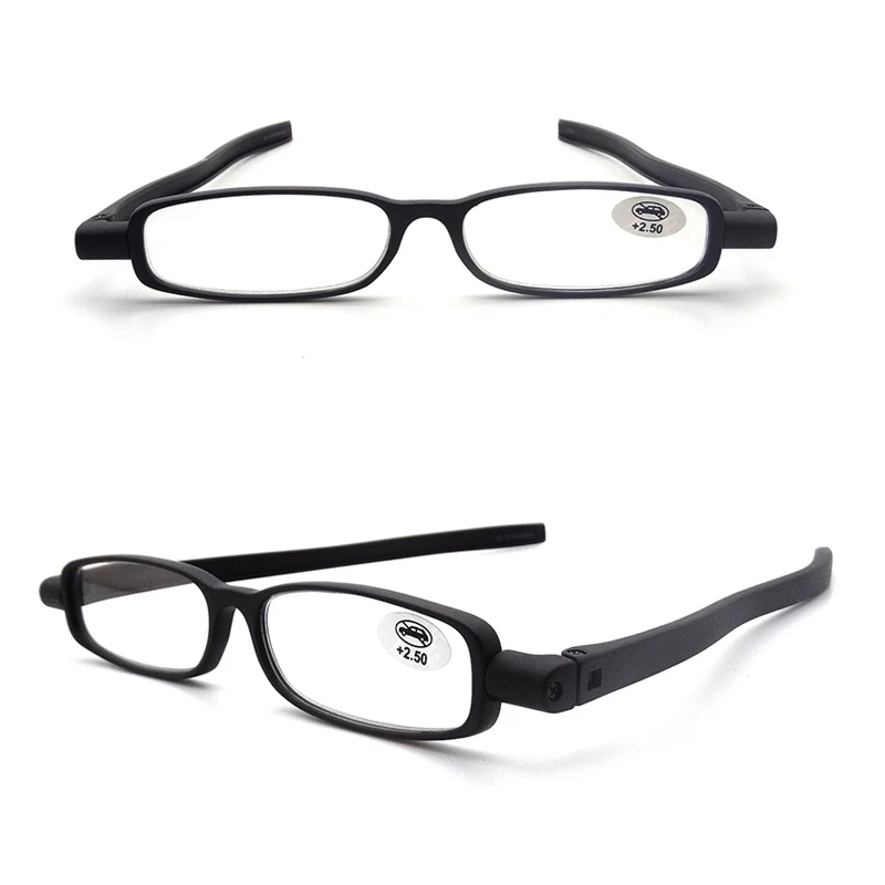

Portable 360 degrees Spin Folding Reading Glasses Women Men TR90 Ultra Thin Mini Presbyopia Glasses with Glasses Case 1.0 To 4.0