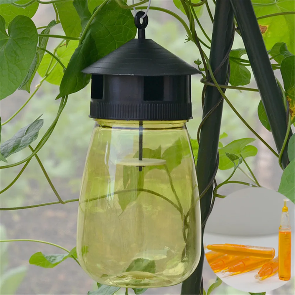 

Fruit Fly Catcher Trap Reusable Bottle Bait Lure Insect Flies Pest Control Tool