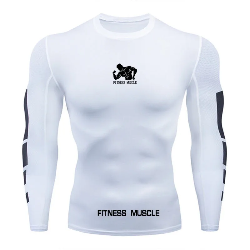 Новые кроссовки рубашка Для мужчин спортивная футболка сжатия плотно Фитнес Топ
