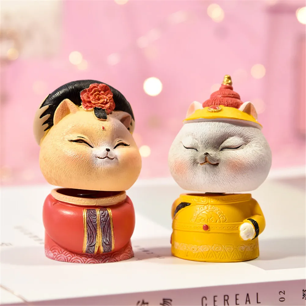 Desktop Car Ornament Nodding Shaking Head Cat Toy Home Dashboard Decoration Bobble-head Puppy Doll Toys Gift Room | Игрушки и хобби