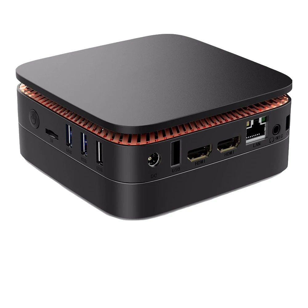 AK1 мини ПК Windows 10 компьютер Intel Celeron J3455 6 ГБ ОЗУ 120 SSD Поддержка 2 5 дюйма SSD/mSATA WiFi 4K linux