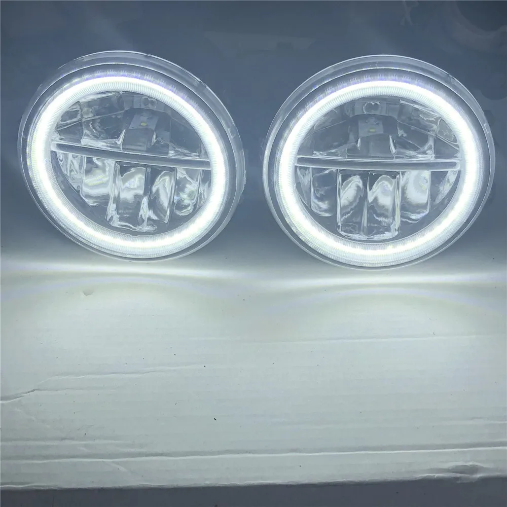 Новые продукты светодиодсветодиодный Галогенные Противотуманные фары Angel Eyes для