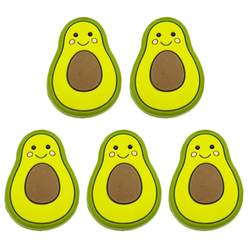 

5 шт./упак., мультяшный мини-авокадо, силиконовый Прорезыватель для зубов из бусин, без бисфенола, для новорожденных, для прорезывания зубов, ...
