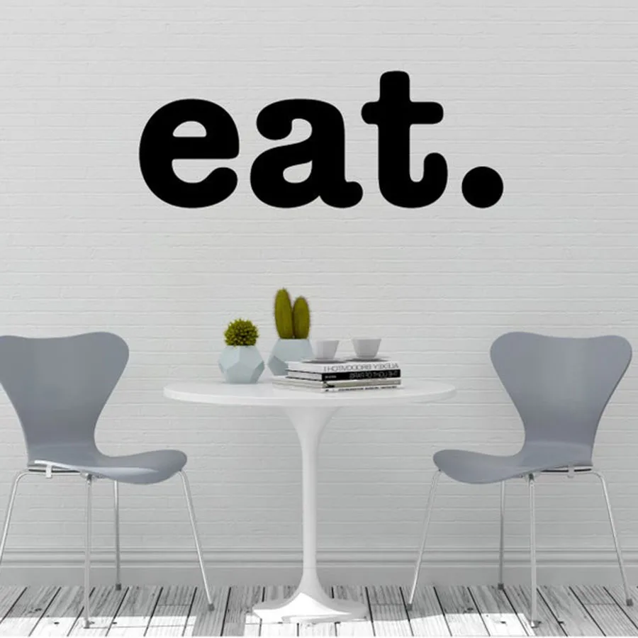 

Eat Wall Vinyl Decal Sticker Cute Kitchen Home Decoration Vintage Family Cook Art Wall Stickers Words Removable Mural S461