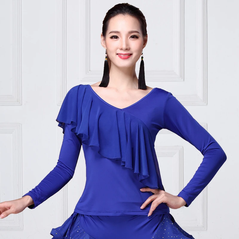 Женские рубашки для бальных танцев танцевальная одежда испанских фламенко