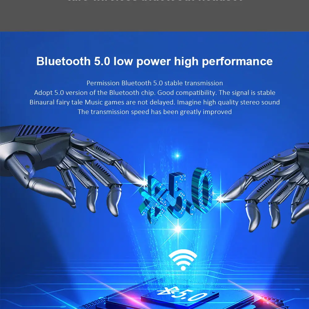 CBAOOO TWS Bluetooth гарнитура 5,0 стерео наушники спортивные Bluetooth гарнитура Hands-free игровая гарнитура с микрофоном наушники