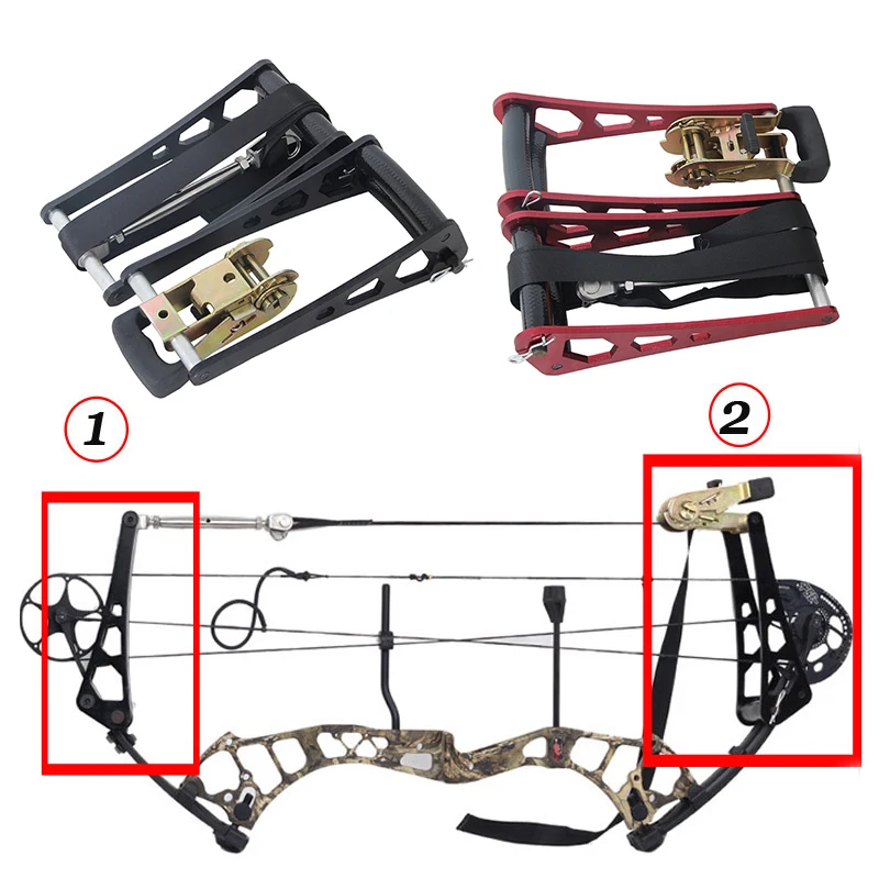 Hunting Compound Bow Pulley Press Bracket  Durable Metal Portable Compound Bow Press Bracket Group