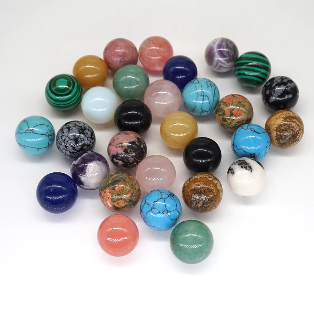 Круглые бусины из натурального камня 18 мм | Дом и сад