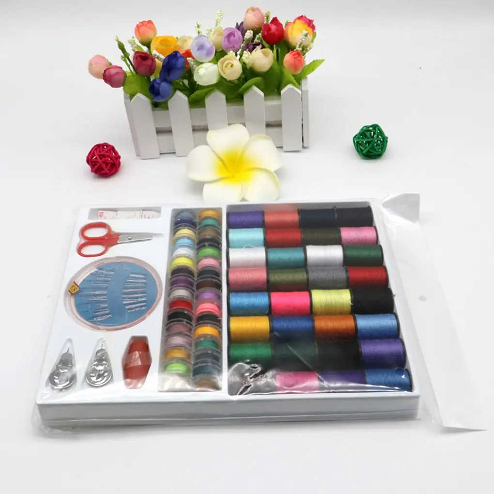 

64pcs/set Spools Sewing Threads Set Sewing Tools Kit Assorted Colors For Home Travel