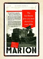 1929 marion gas electric shovel metal tin sign modern home wall art