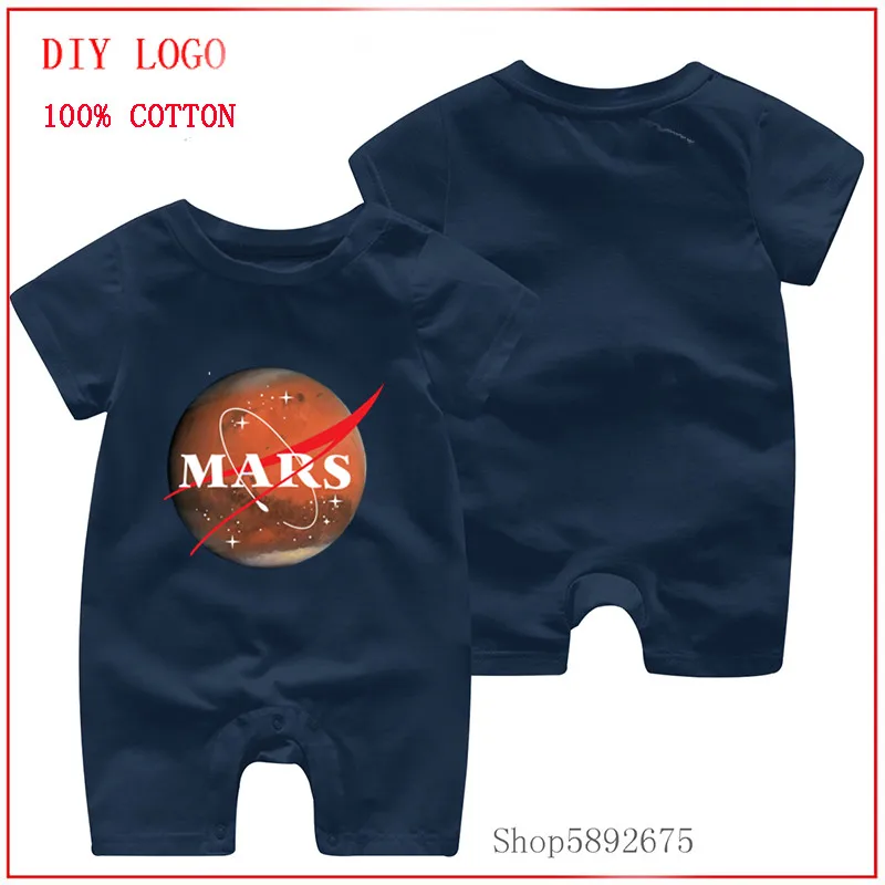2020 fashion design SpaceX The Race to Mars Occupy printed romper Summer Baby Newborn Clothes Toddler Jumpsuit One-Pieces |