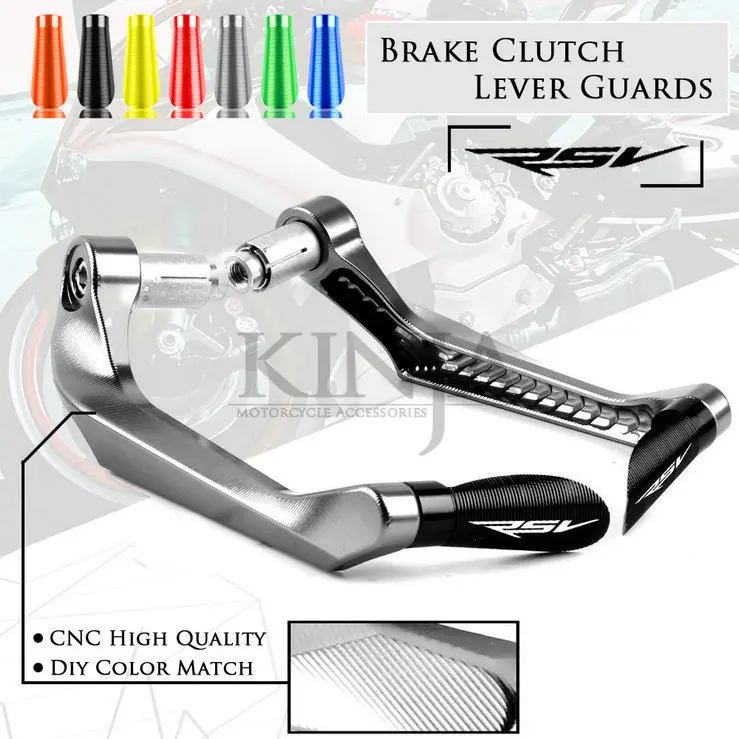 7/8" 22mm Universal CNC Aluminum Motorcycle Brake Clutch Levers Hand Guard Protection For Aprilia RSV4 FACTORY/RR RSV MILLE / R |