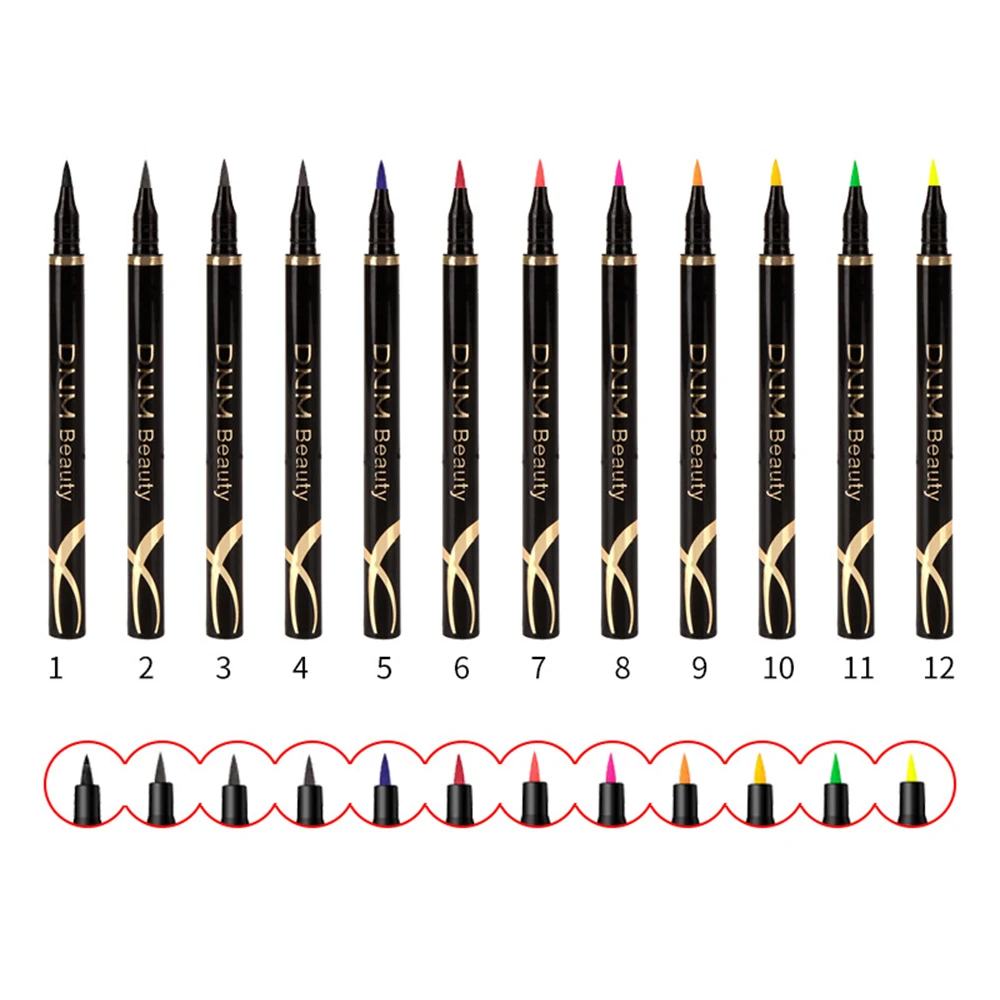 Водостойкий макияж для глаз неоновая красочная жидкая подводка в ручке Макияж