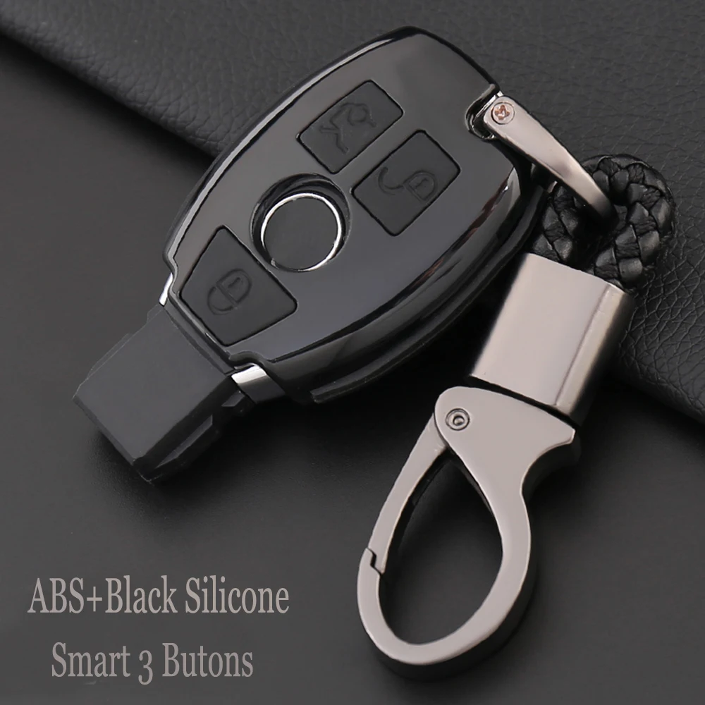 

Carbon Fiber For Mercedes Benz W204 W212 C180 GLK300 CLS CLK CLA SLK C S E Class Remote Smart Car key Case Cover TPU Key Set Bag