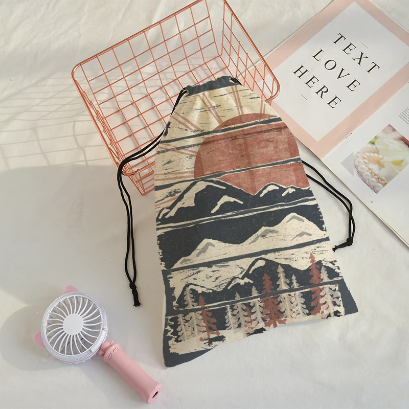 Женская дорожная сумка с принтом скоростной чемоданчик на ремне пейзажа