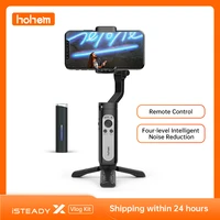 hohem isteady x vlogger kit wireless lavalier microphone gimbal 3 axis handheld stabilizer for smartphone