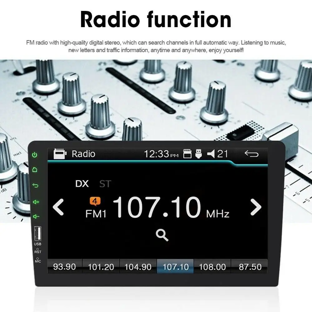 Автомагнитола 2 Din MP5 плеер 9009 Авторадио 9 дюймов Android IOS сенсорный экран 12