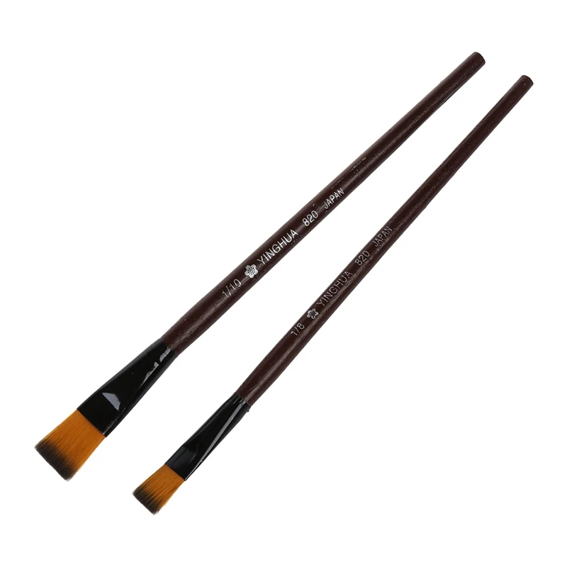Pack of 6 Art Brown Nylon Paint Brushes for Acrylic | Канцтовары для офиса и дома