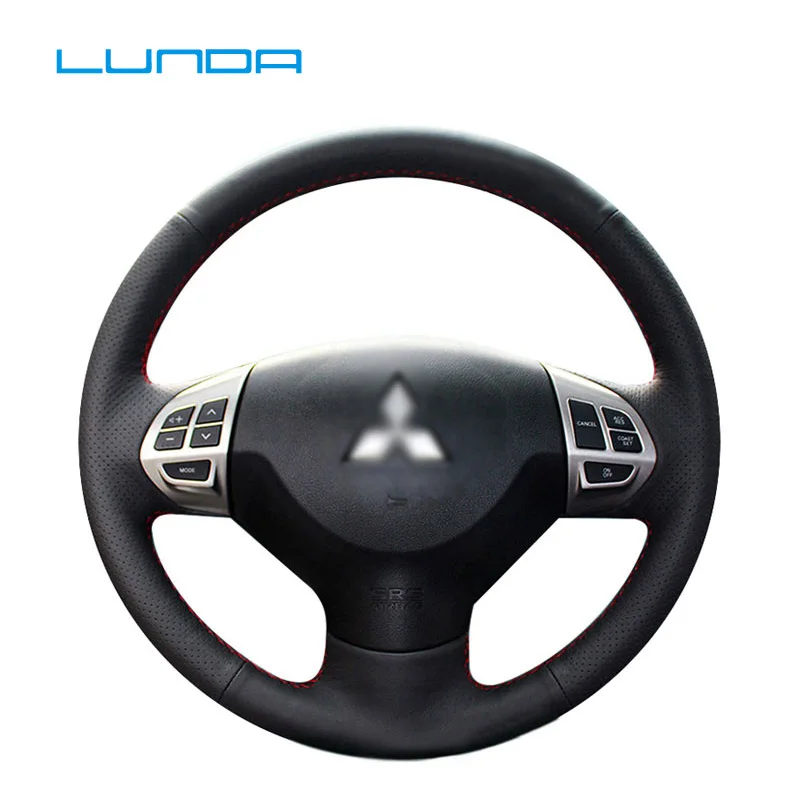 

LUNDA, черный кожаный чехол для Mitsubishi Lancer EX 10 Lancer X Outlander ASX Colt Pajero Sport