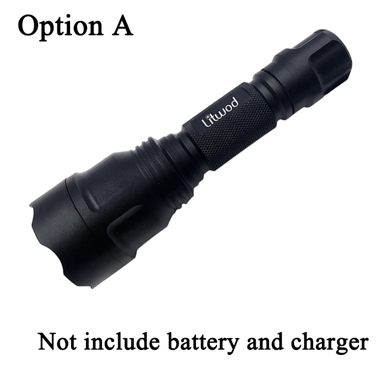 Option A Litwod Z10 высокомощный C8 фонарик Cree XML2 T6 Q5 светодиодный фонарик, фонарь, lanterna велосипед, Самозащита, кемпинг свет, лампа - Испускаемый цвет: Option A