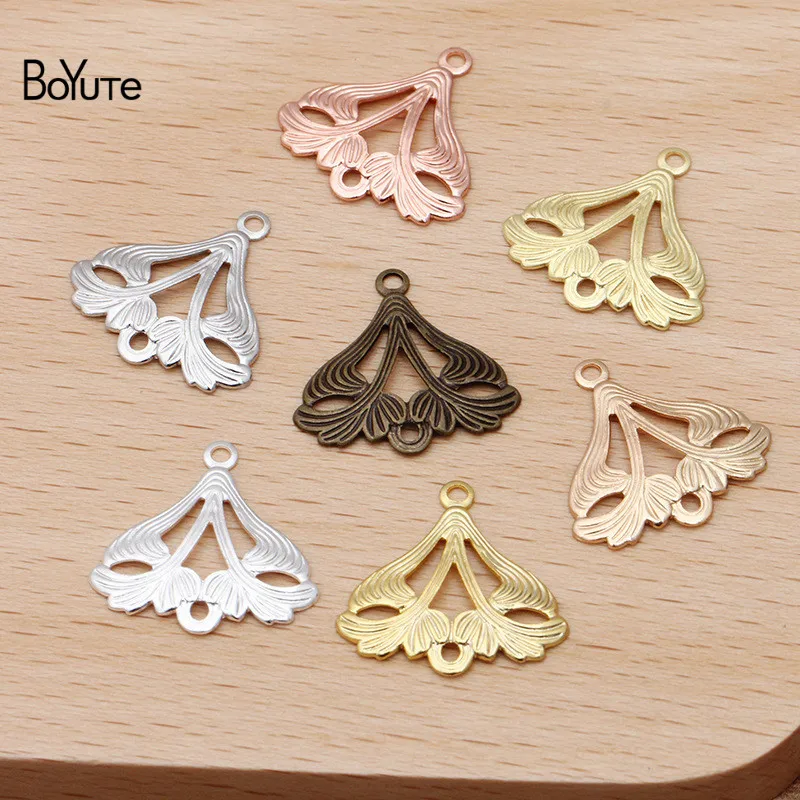 100 шт. 17*18 мм 7 цветов европейские Подвески с цветами оптовая продажа латунный