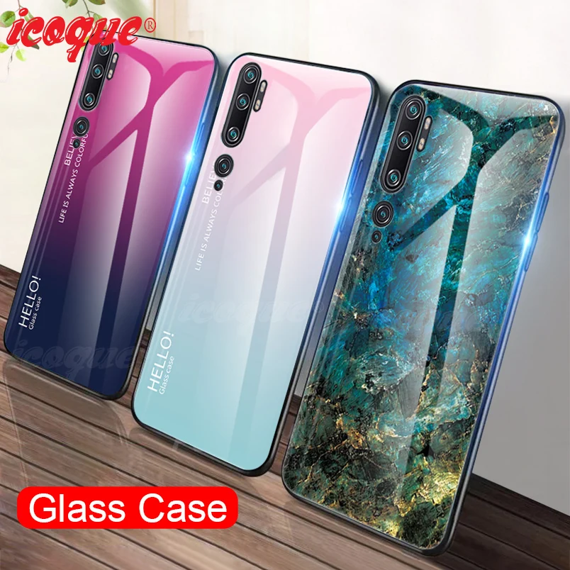 Роскошный стеклянный чехол для Xiaomi Mi Note 10 Pro Note10 8 9 Lite 9t Mix 2s Redmi 9s pro Max 3 9a